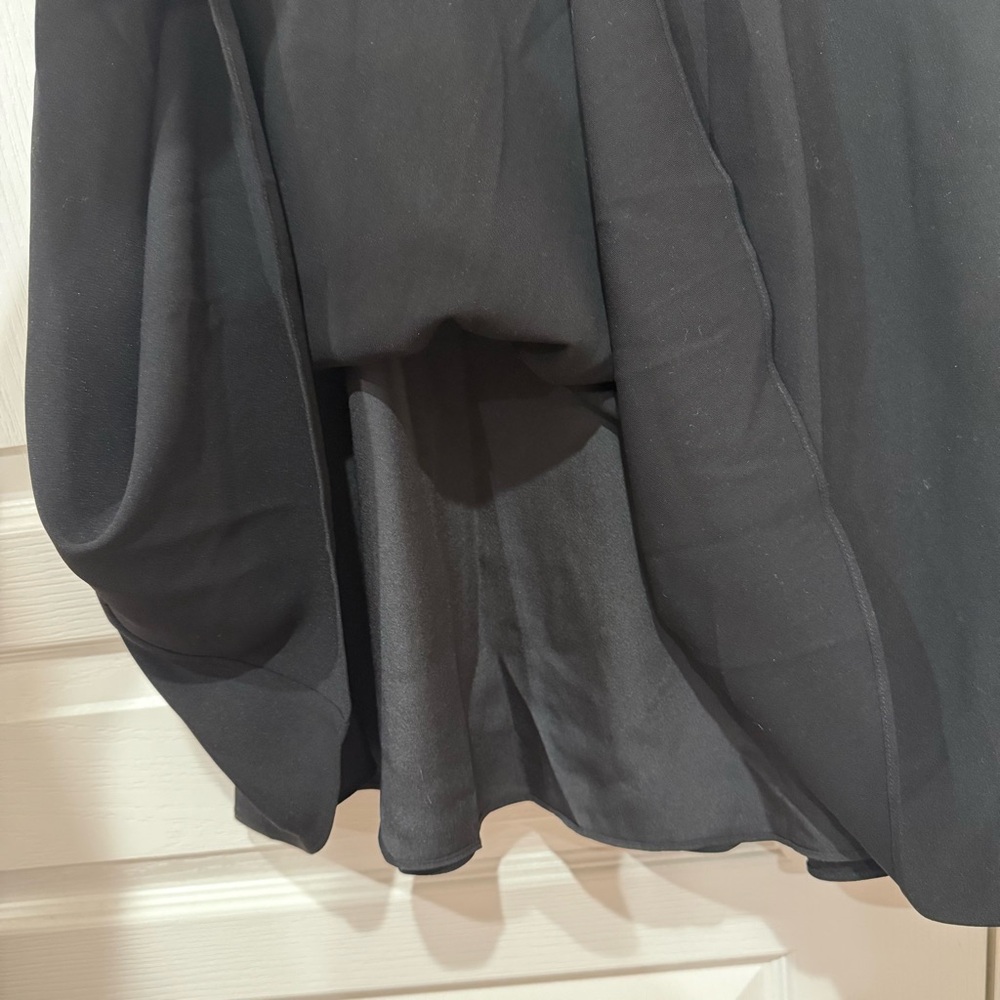 Ted Baker Black Mini Dress with Pale Pink Bib and Black Bow - Picture 8 of 10
